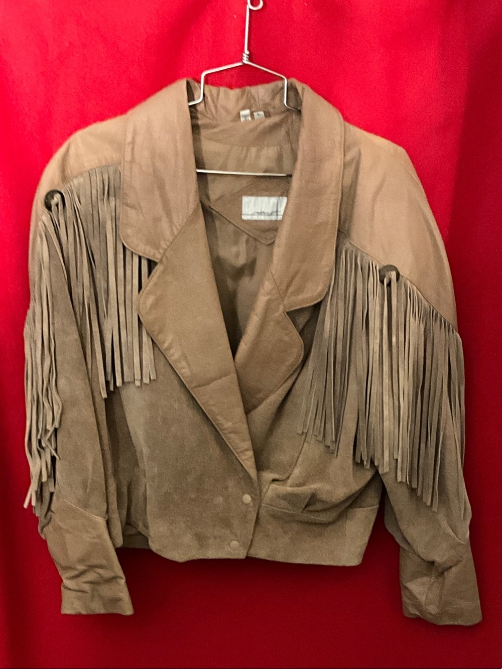 Vintage leather/suede fringe jacket